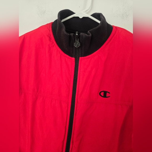 Champion Reversible Vest Mens Large Black And Red Zip Up With Pockets - Picture 6 of 11